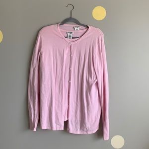 Liz Baker Cardigan/Shirt Set - Large Tall